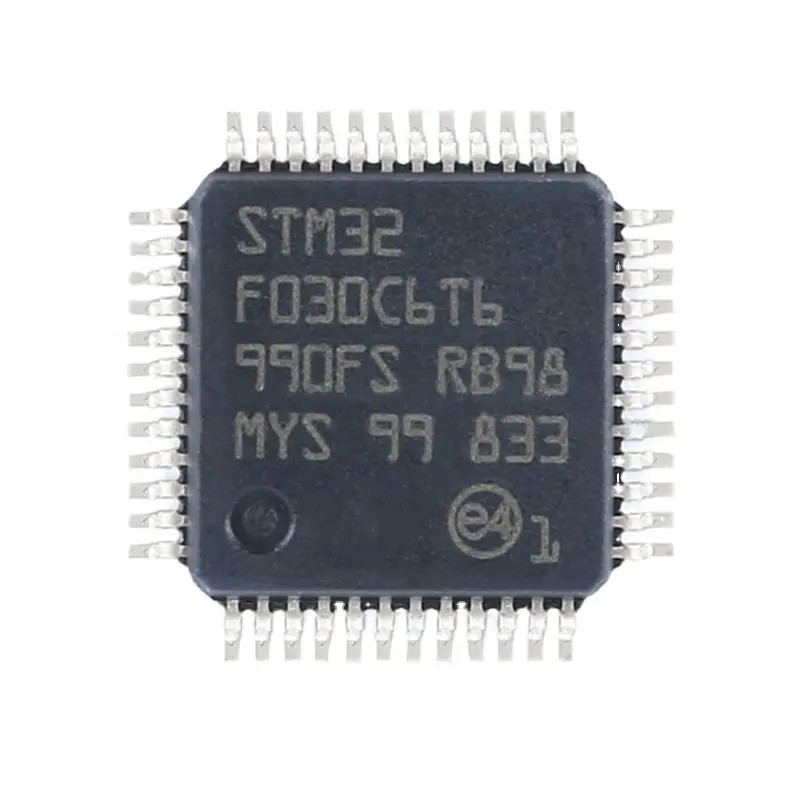 Na stanie Mikrokontrolery IC MCU 32BIT 32KB FLASH 48LQFP Podzespoły elektroniczne Układy scalone Chipy BGA STM32F030C6T6